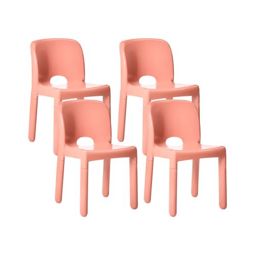 Lot De 4 Chaises De Jardin Betim Corail