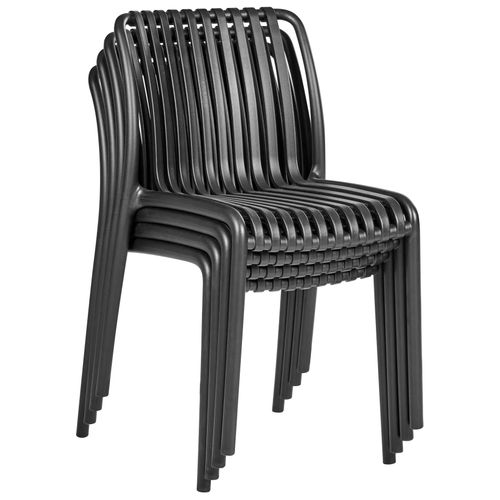 Lot De 4 Chaises De Jardin Ariccia Noir