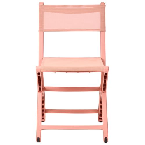 Lot De 4 Chaises De Jardin Talca Pliant Corail