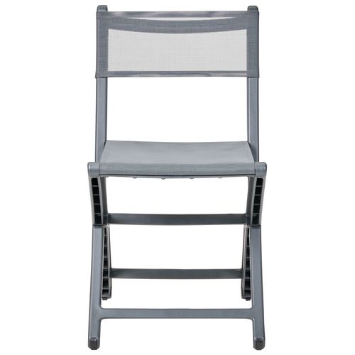 Lot De 4 Chaises De Jardin Talca Gris Foncé