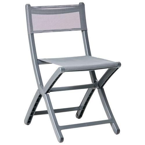 Lot De 4 Chaises De Jardin Talca Gris Foncé