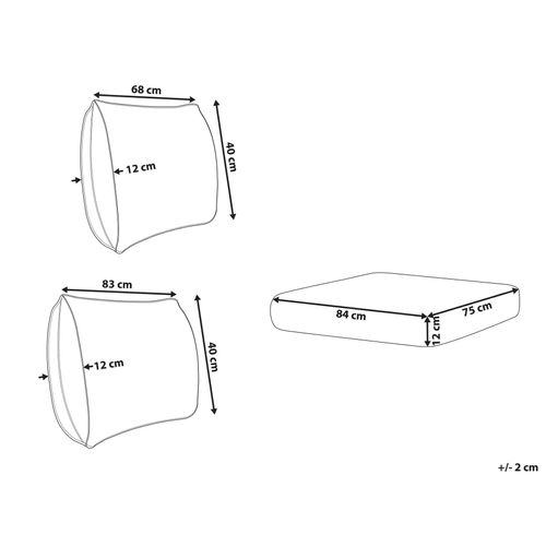 Ensemble De Housses De Coussins D'extérieur Timor Taupe