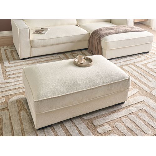 Ottoman Renders Bouclé Blanc Cassé