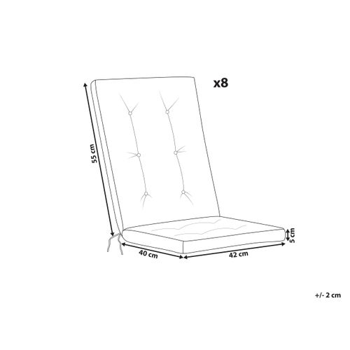 Lot De 8 Coussins De Jardin Maui Premium Taupe