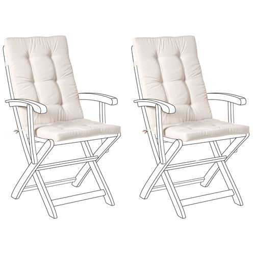 Lot De 2 Coussins De Jardin Maui Premium Beige Clair