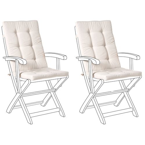 Lot De 2 Coussins De Jardin Maui Premium Beige Clair