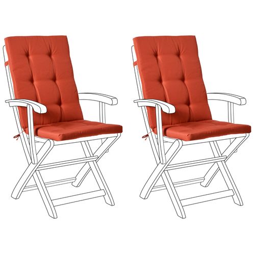 Lot De 2 Coussins De Jardin Maui Premium Rouge