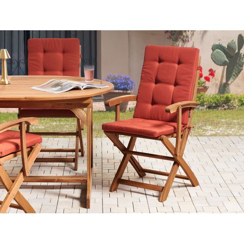 Lot De 2 Coussins De Jardin Maui Premium Rouge