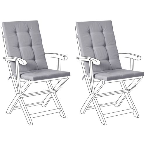 Lot De 2 Coussins De Jardin Maui Premium Gris Clair