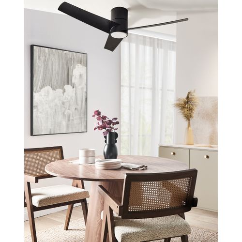 Ventilateur De Plafond Avec Lampe Canete Avec Télécommande LED Noir