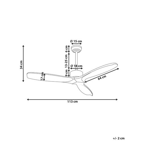 Ventilateur De Plafond Arani Avec Télécommande Marron Clair