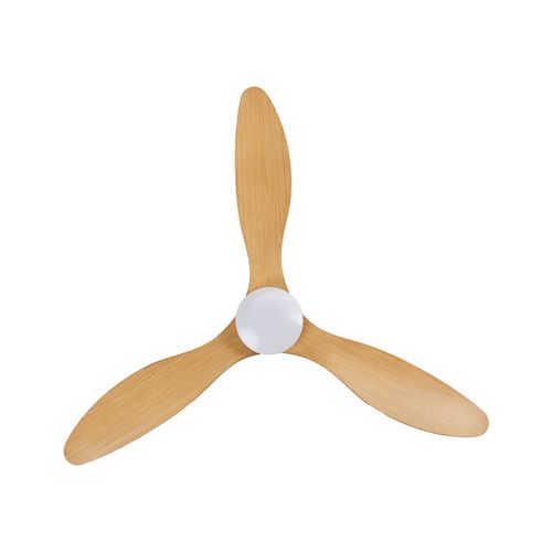 Ventilateur De Plafond Avec Lampe Vembar Avec Télécommande LED Marron Clair