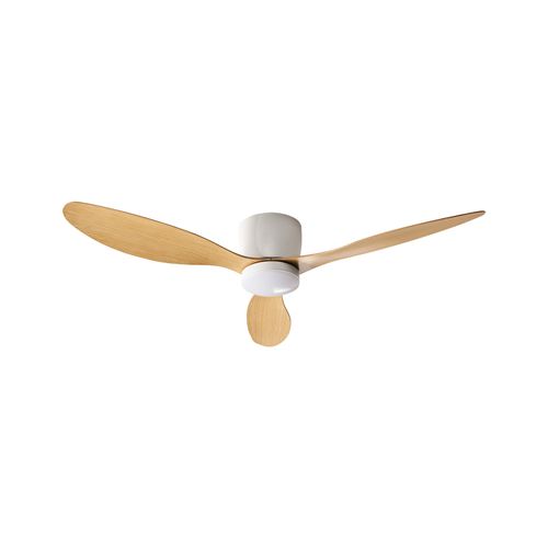 Ventilateur De Plafond Avec Lampe Vembar Avec Télécommande LED Marron Clair