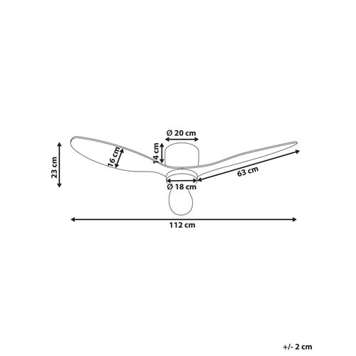 Ventilateur De Plafond Avec Lampe Vembar Avec Télécommande LED Marron Clair