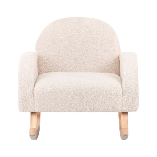 Chaise à Bascule Pour Enfants Hug Bouclé Beige Clair