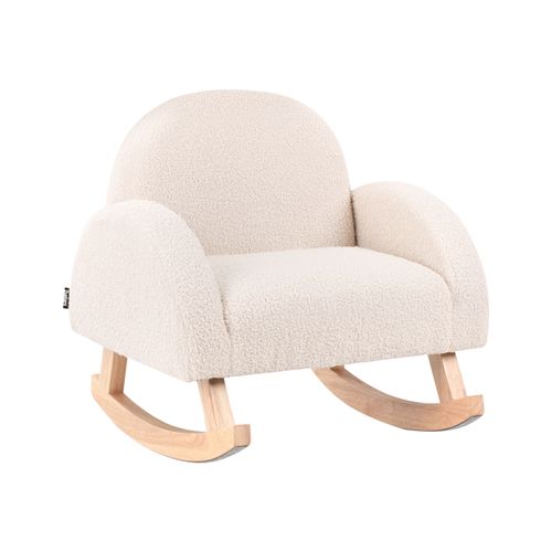 Chaise à Bascule Pour Enfants Hug Bouclé Beige Clair