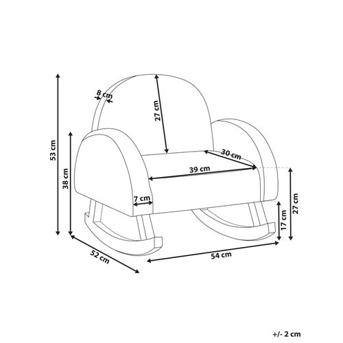 Chaise à Bascule Pour Enfants Hug Bouclé Beige Clair