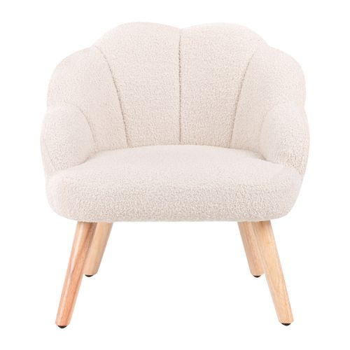 Fauteuil Pour Enfants Miland Bouclé Beige Clair