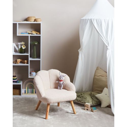 Fauteuil Pour Enfants Miland Bouclé Beige Clair
