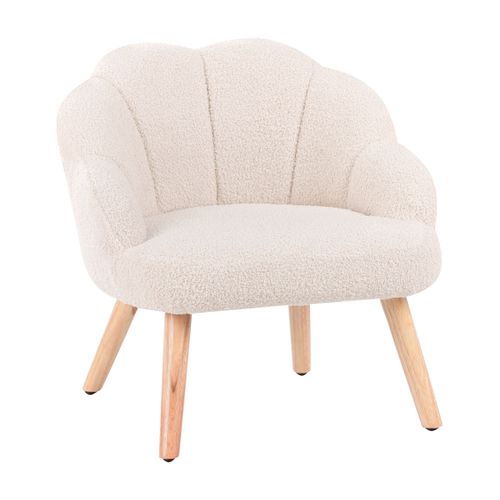 Fauteuil Pour Enfants Miland Bouclé Beige Clair