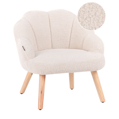 Fauteuil Pour Enfants Miland Bouclé Beige Clair