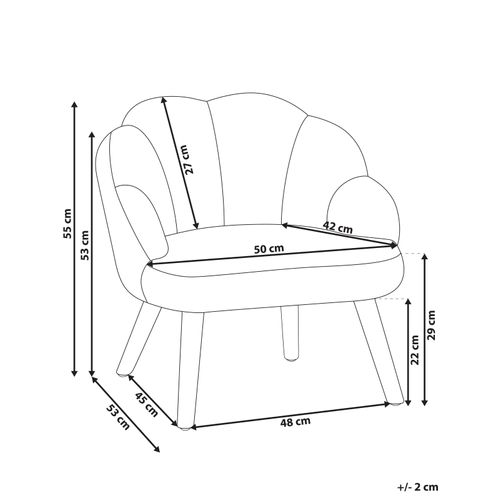 Fauteuil Pour Enfants Miland Bouclé Beige Clair