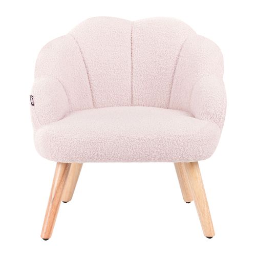 Fauteuil Pour Enfants Miland Bouclé Rose Pastel