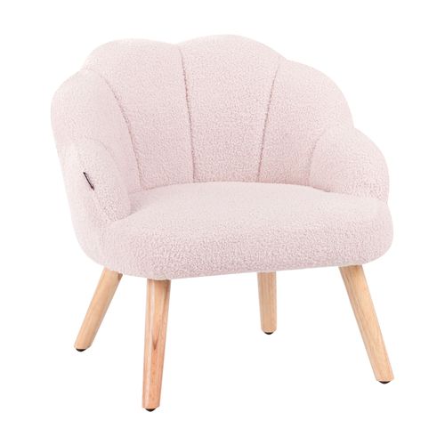 Fauteuil Pour Enfants Miland Bouclé Rose Pastel