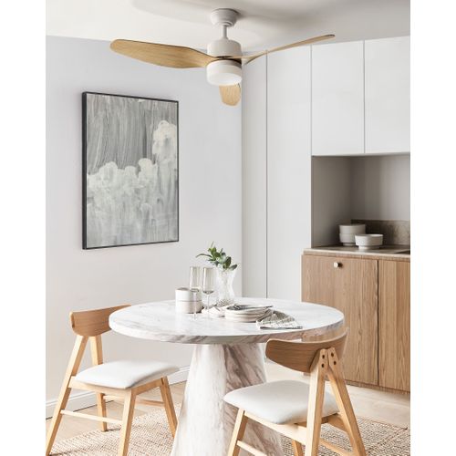 Ventilateur De Plafond Avec Lampe Anderson Avec Télécommande LED Marron Clair