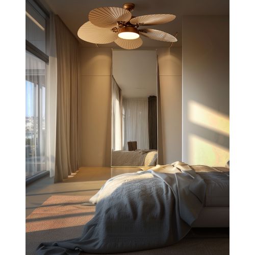 Ventilateur De Plafond Avec Lampe Bormejo Avec Télécommande LED Doré