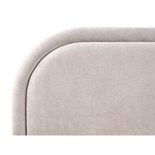 Lit Ottoman Tissu Chenille Quillien 140 X 200 Cm Beige