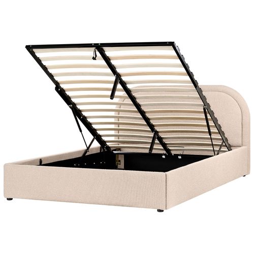 Lit Ottoman Bouclé Quillien 140 X 200 Cm Beige