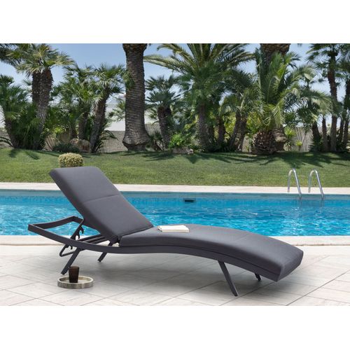 Transat Avec Coussin Amelia Métal Gris Foncé