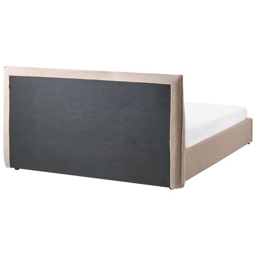 Lit Ottoman Bouclé Lavaur 160 X 200 Cm Taupe