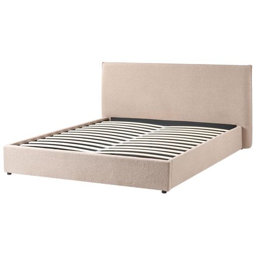 Lit Ottoman Bouclé Lavaur 180 X 200 Cm Taupe