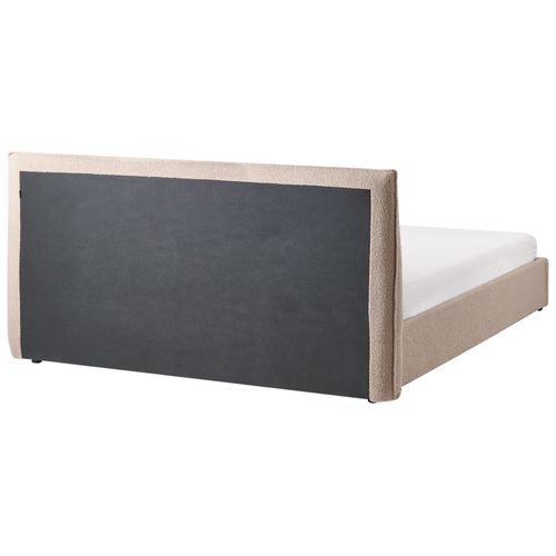 Lit Ottoman Bouclé Lavaur 180 X 200 Cm Taupe