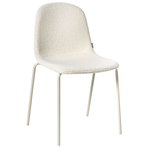 Lot De 2 Chaises De Conférence Loma Bouclé Blanc Cassé