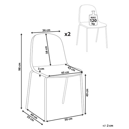 Lot De 2 Chaises De Conférence Loma Bouclé Blanc Cassé
