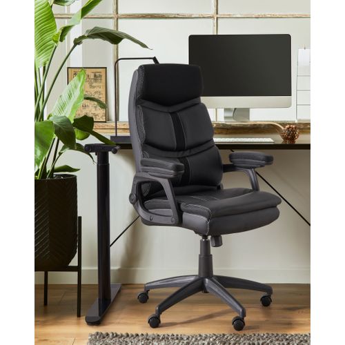 Fauteuil De Bureau Ruler Cuir Pu Noir