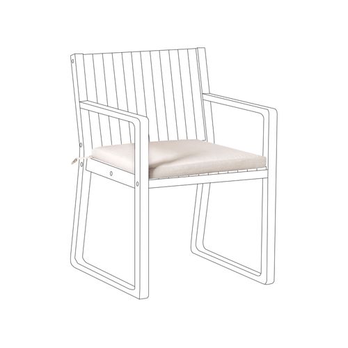 Coussin Pour Chaise De Jardin Sassari Premium 46 X 46 Cm Beige Clair