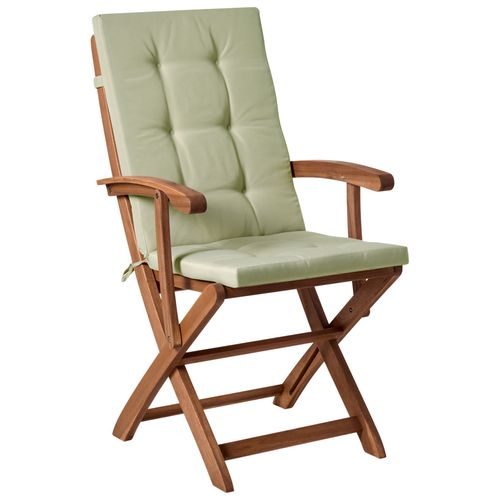 Lot De 2 Chaises De Jardin Avec Coussins Maui Premium Acacia Vert Clair