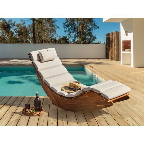 Transat Avec Coussin Brescia Premium Acacia Beige Clair