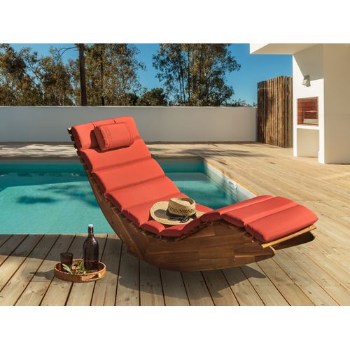 Transat Avec Coussin Brescia Premium Acacia Rouge