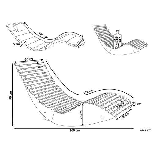 Transat Avec Coussin Brescia Premium Acacia Rouge