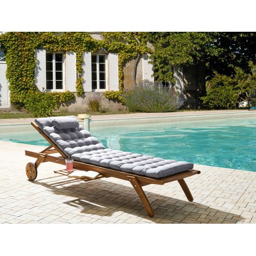 Transat Avec Coussin Cesana Premium Acacia Gris Clair