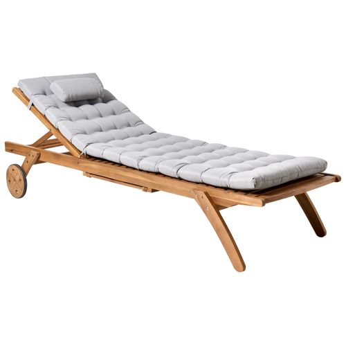 Transat Avec Coussin Cesana Premium Acacia Gris Clair