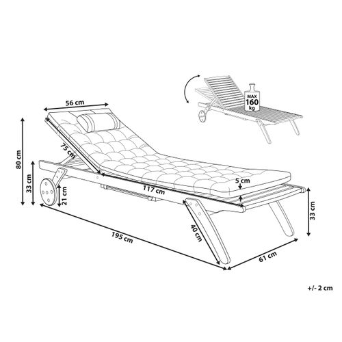 Transat Avec Coussin Cesana Premium Acacia Beige Clair