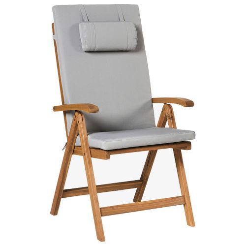 Lot De 2 Chaises De Jardin Avec Coussins Java Premium Acacia Gris Clair