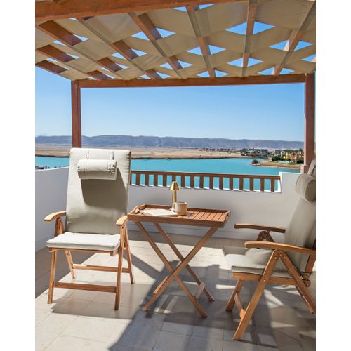 Lot De 2 Chaises De Jardin Avec Coussins Java Premium Acacia Taupe