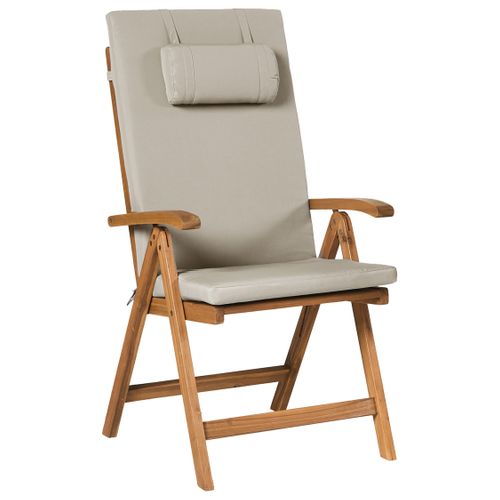 Lot De 2 Chaises De Jardin Avec Coussins Java Premium Acacia Taupe